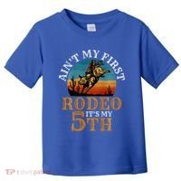 AinT My First Rodeo Bull Riding 5th Birthday Toddler T-Shirt thumb 0