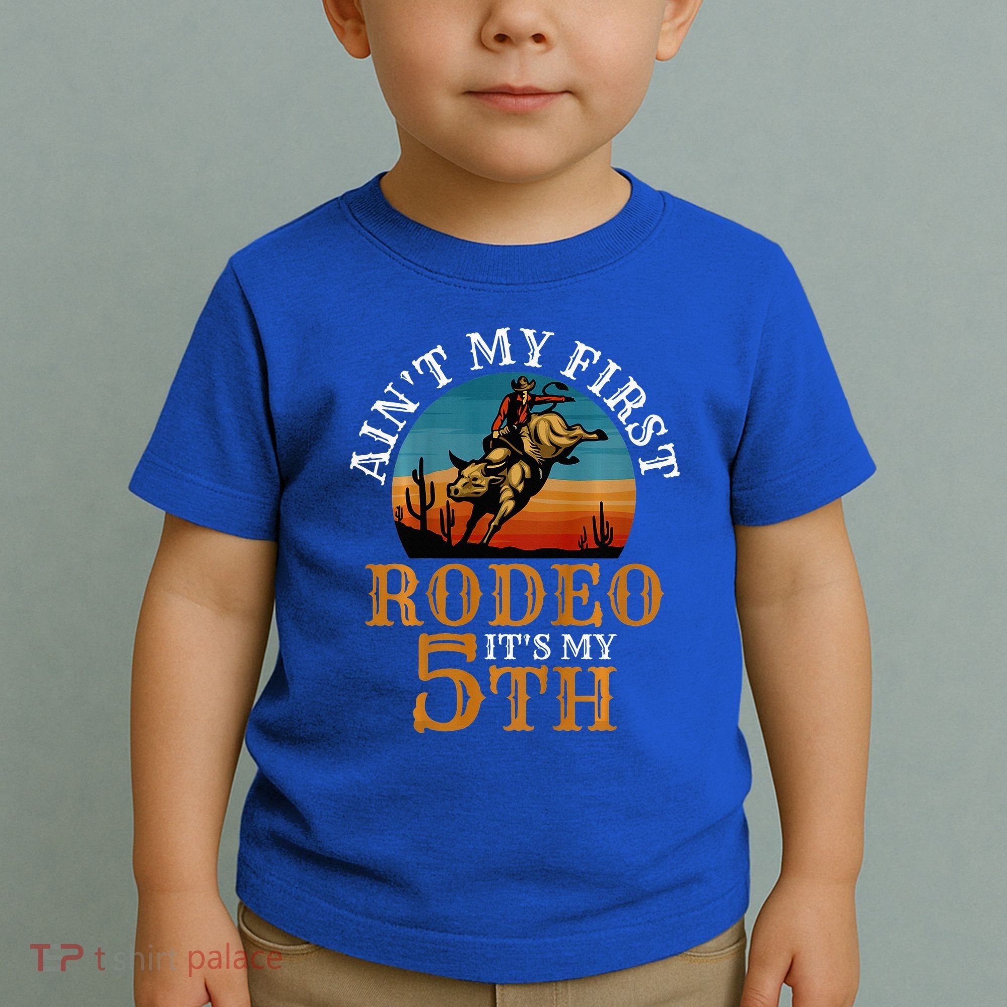 AinT My First Rodeo Bull Riding 5th Birthday Toddler T-Shirt