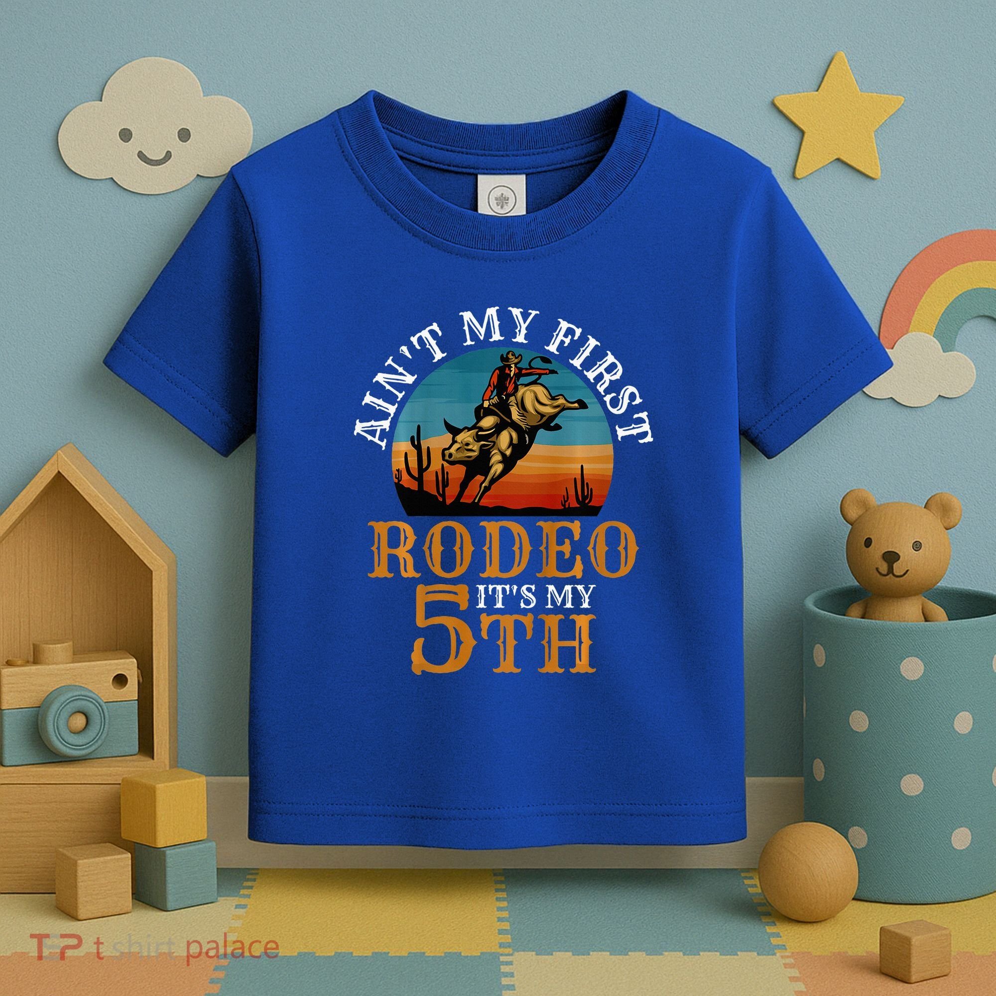 AinT My First Rodeo Bull Riding 5th Birthday Toddler T-Shirt