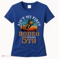 AinT My First Rodeo Bull Riding 5th Birthday Women's T-Shirt thumb 0