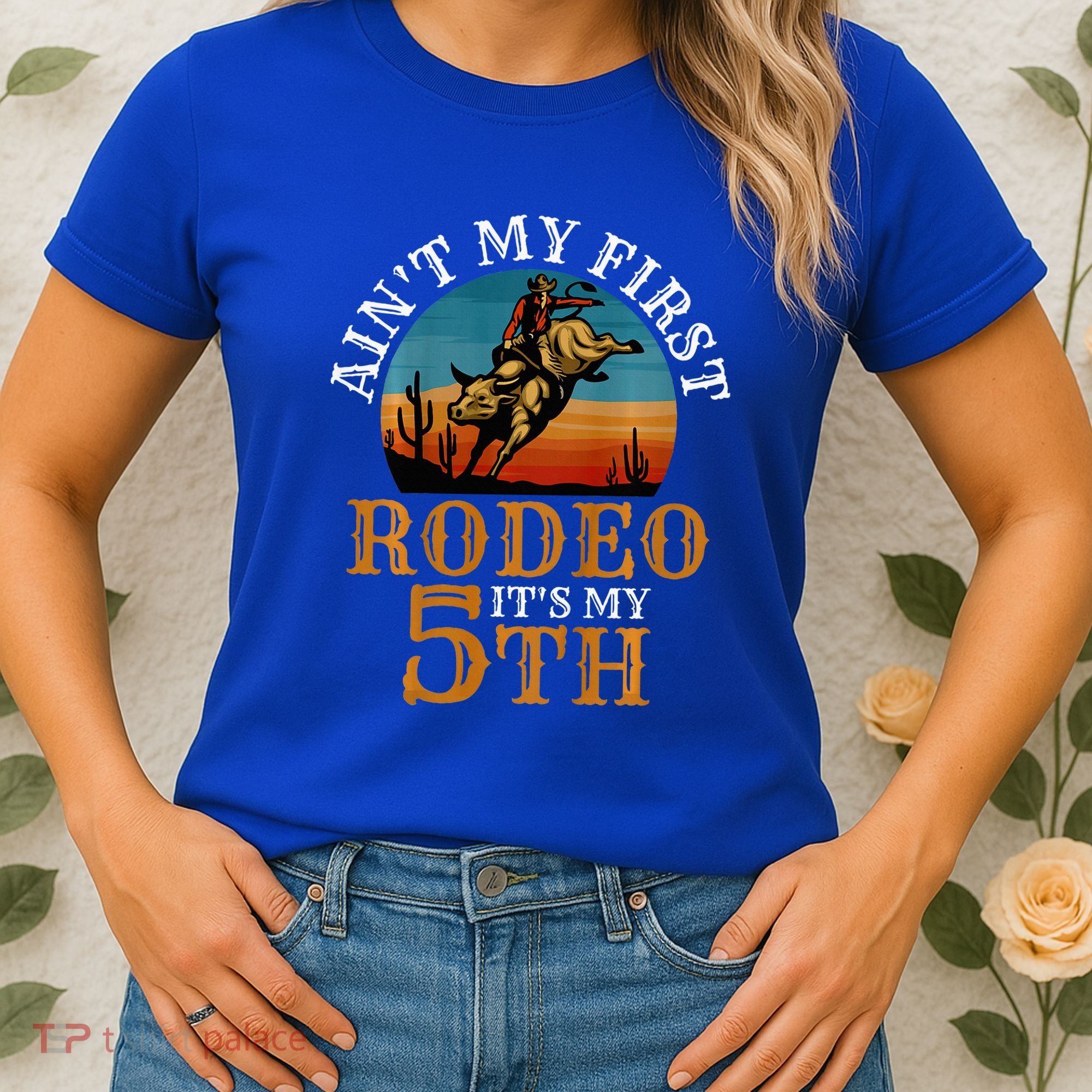 AinT My First Rodeo Bull Riding 5th Birthday Women's T-Shirt