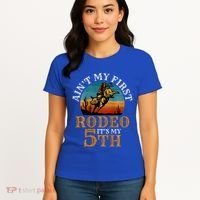 AinT My First Rodeo Bull Riding 5th Birthday Women's T-Shirt thumb 4