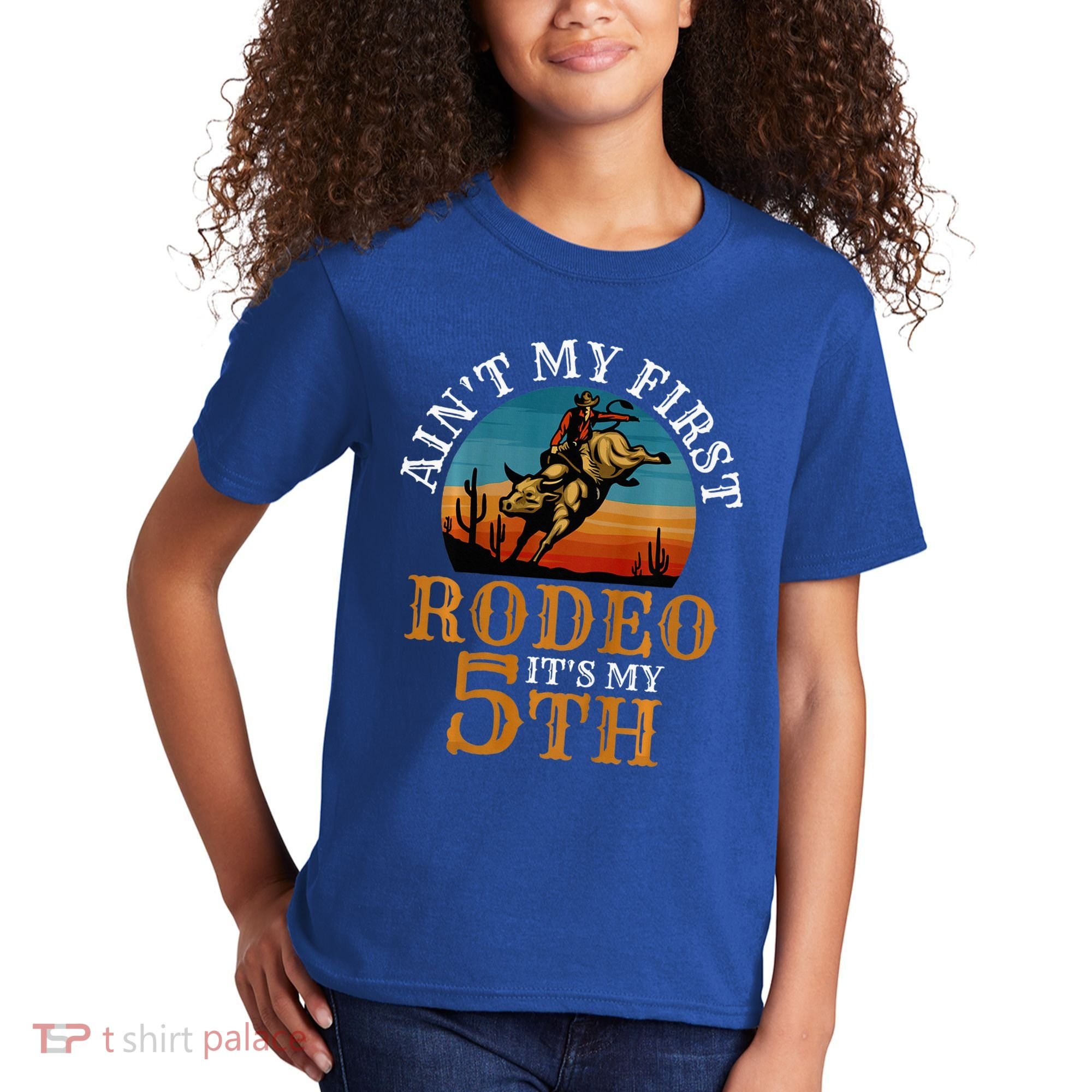 AinT My First Rodeo Bull Riding 5th Birthday Kids T-Shirt