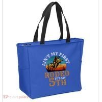 AinT My First Rodeo Bull Riding 5th Birthday Tote Bag thumb 2