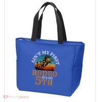AinT My First Rodeo Bull Riding 5th Birthday Tote Bag thumb 3