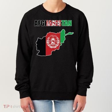 Afghanistan Map Flag Emblem Women's Sweatshirt