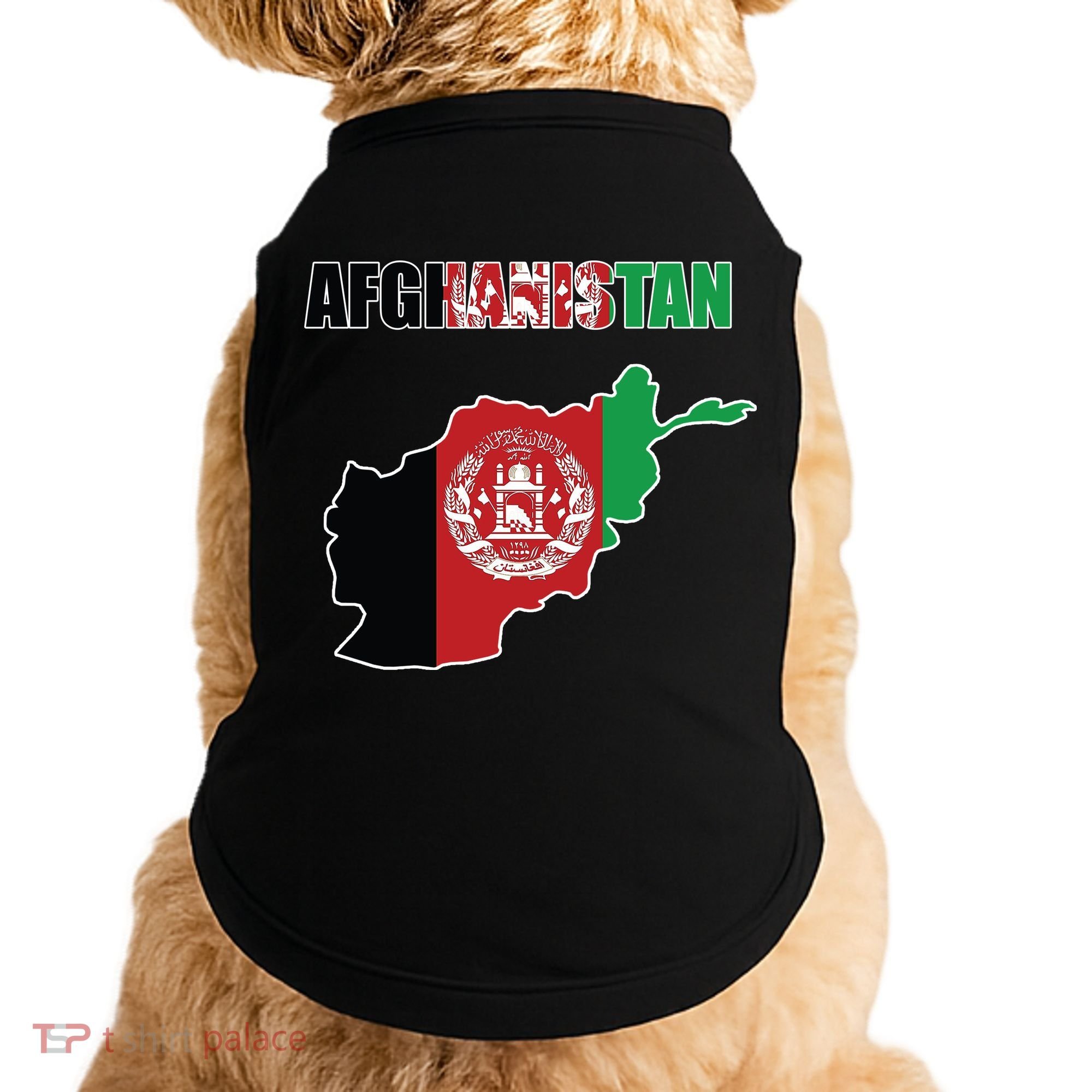 Afghanistan Map Flag Emblem Doggie Tank