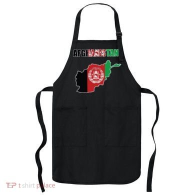 Afghanistan Map Flag Emblem Apron
