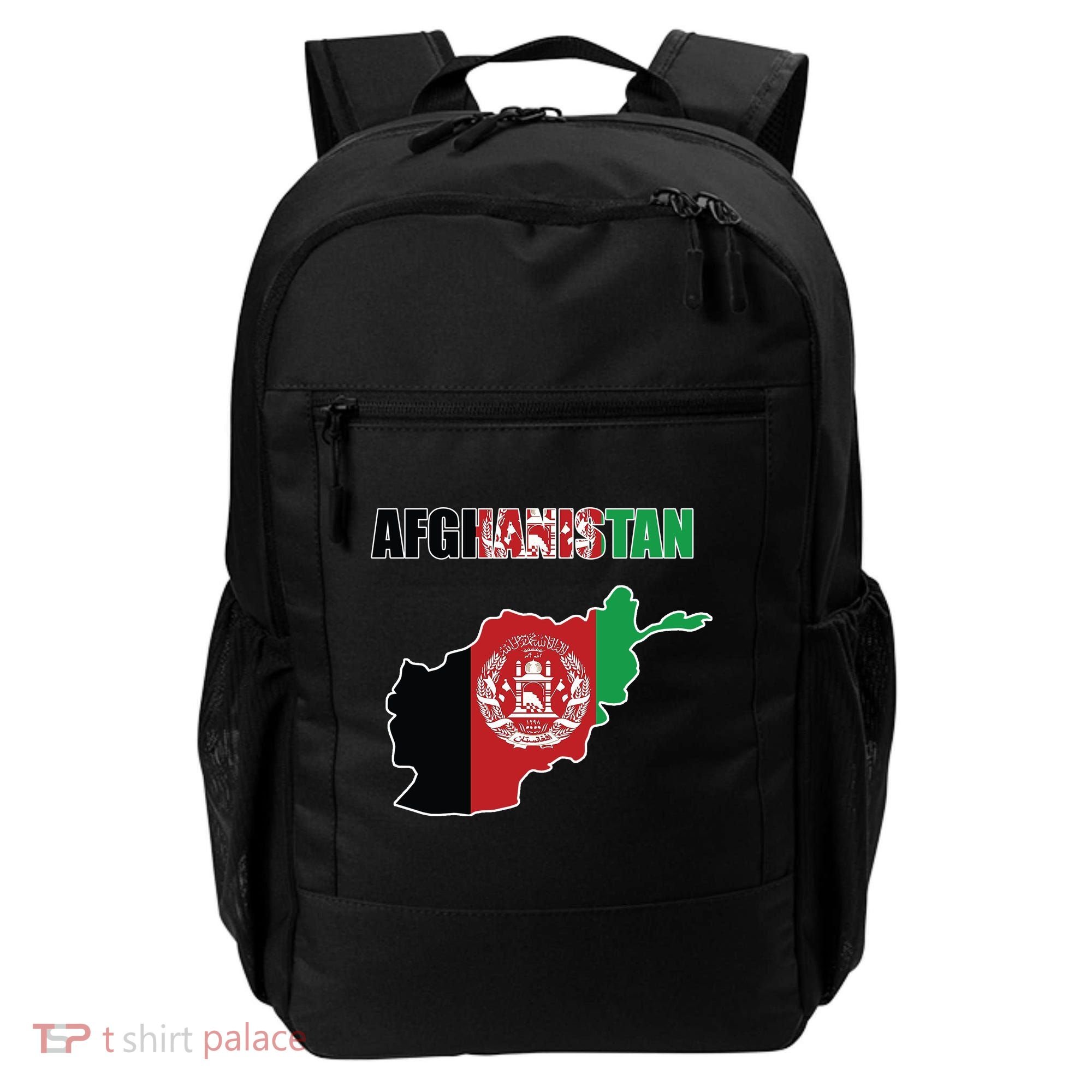 Afghanistan Map Flag Emblem Backpack