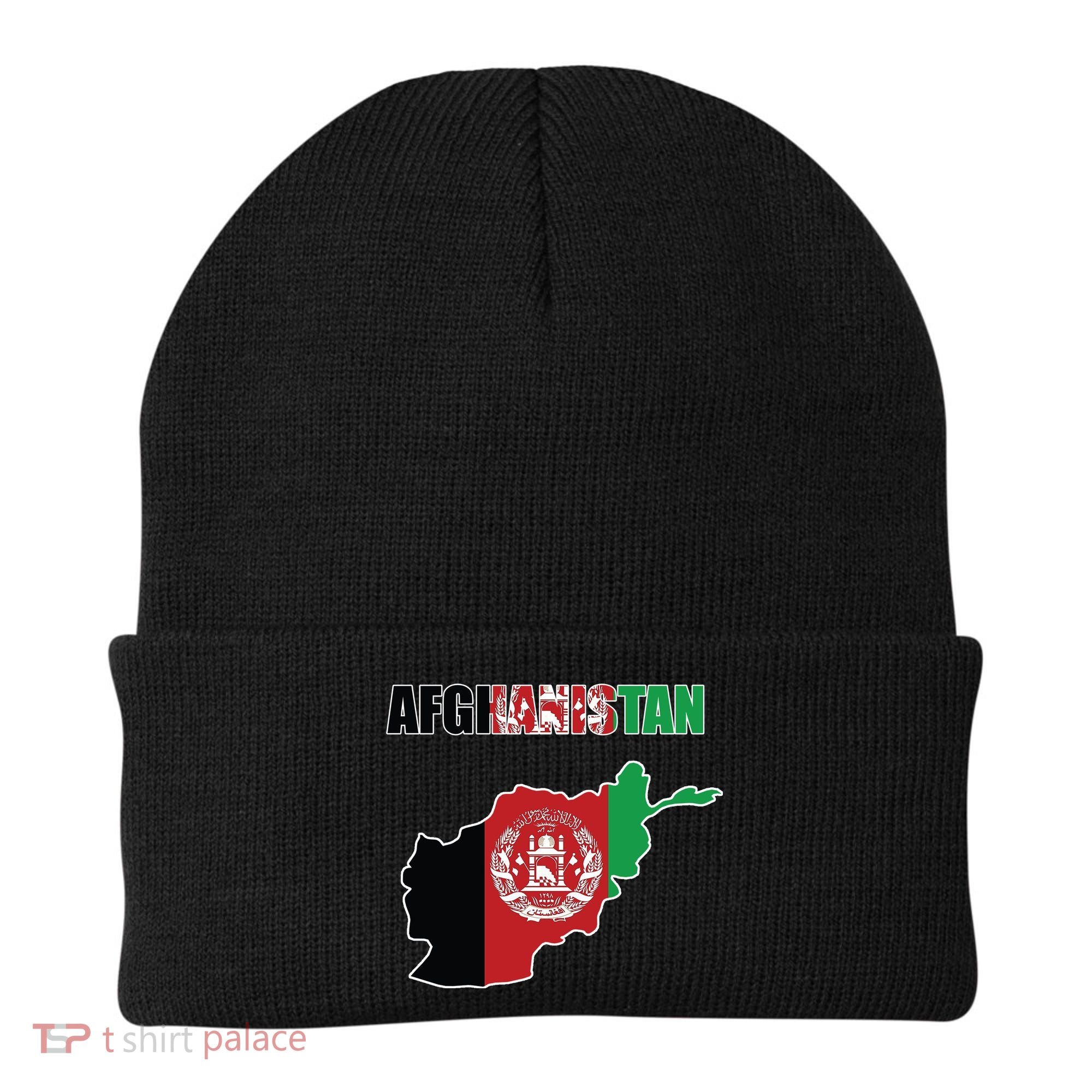Afghanistan Map Flag Emblem Beanie