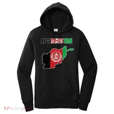 Afghanistan Map Flag Emblem Women's Hoodie