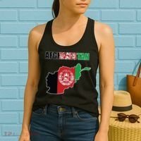 Afghanistan Map Flag Emblem Women's Tank Top thumb 2