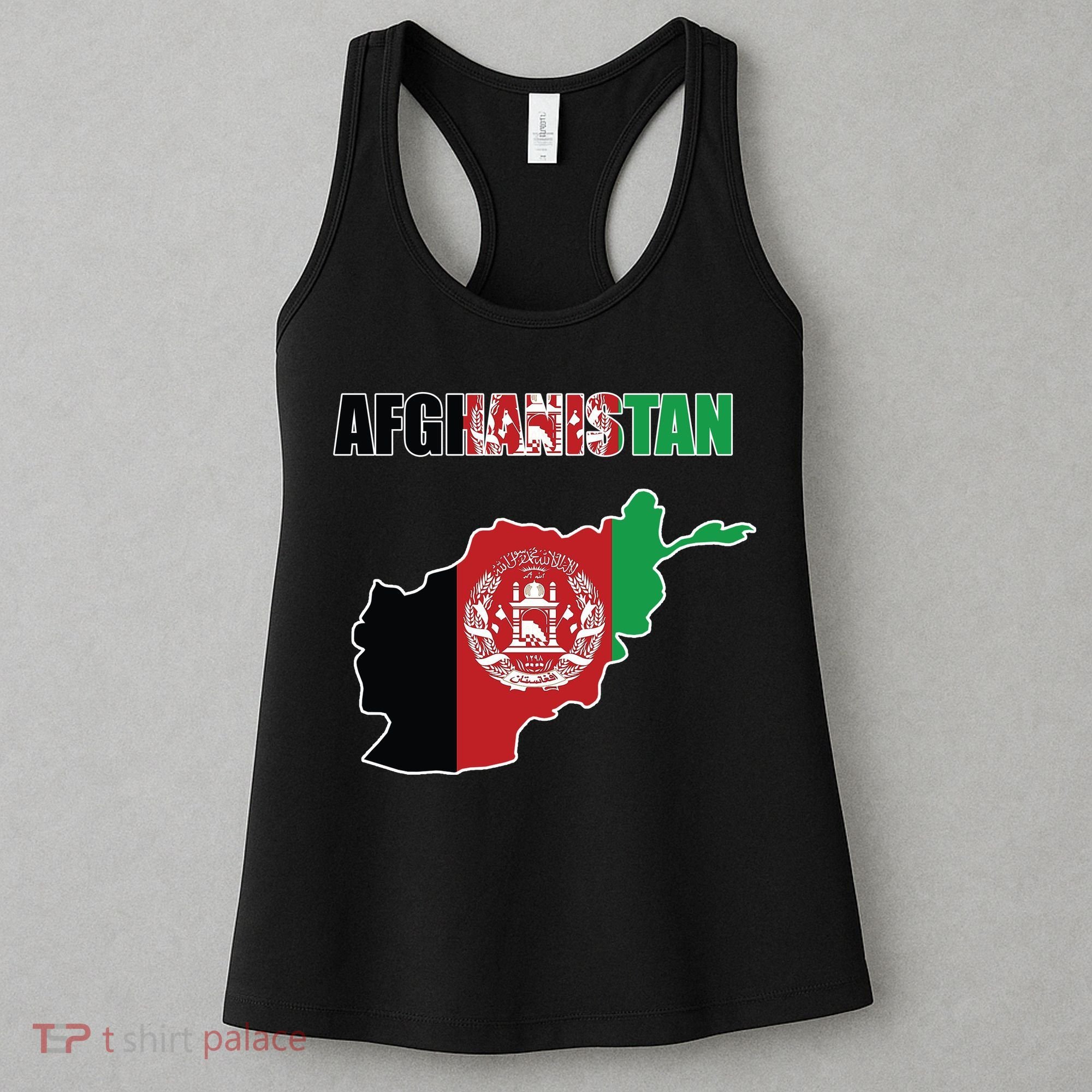 Afghanistan Map Flag Emblem Women's Tank Top