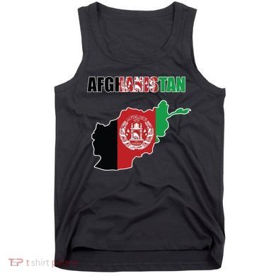 Afghanistan Map Flag Emblem Tank Top