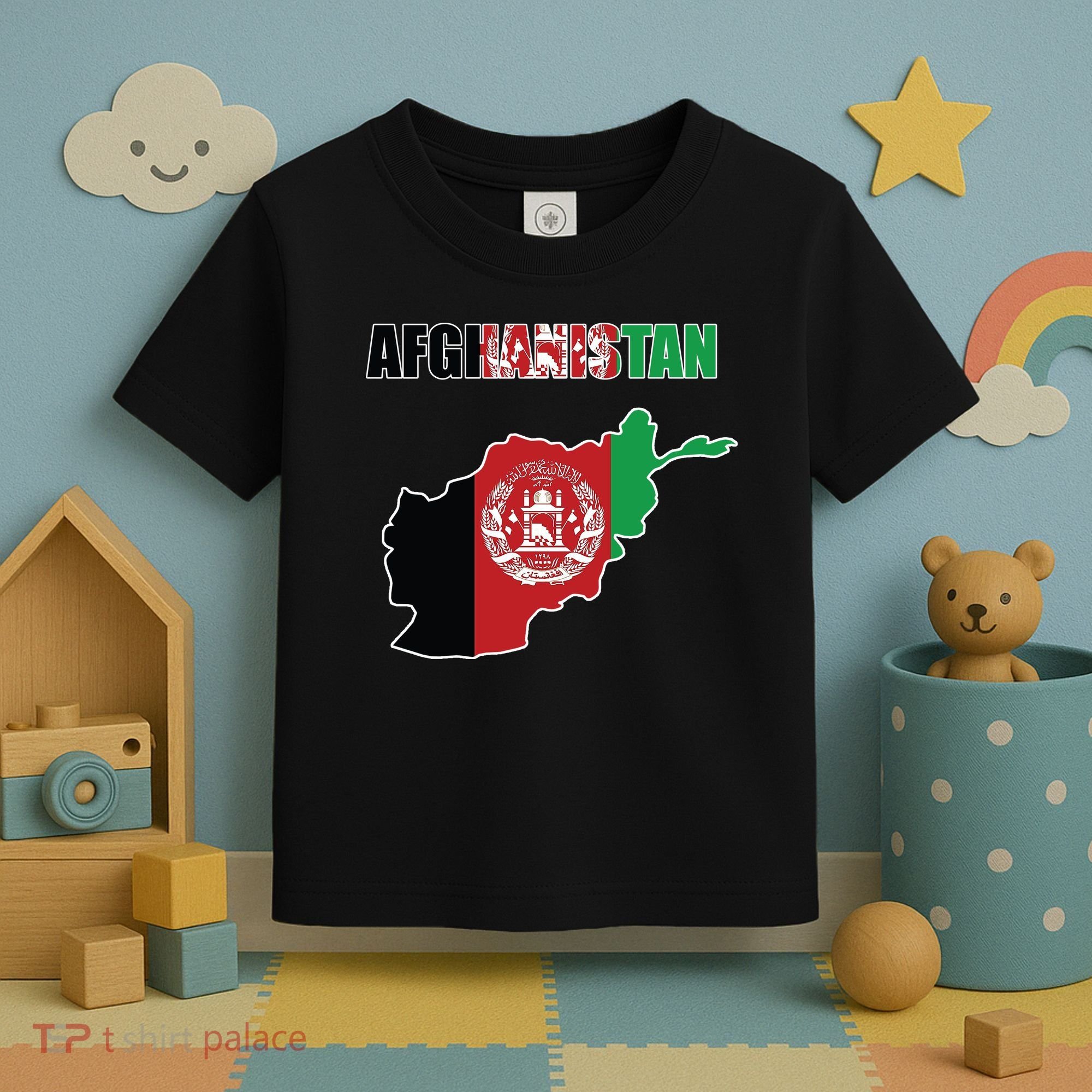 Afghanistan Map Flag Emblem Toddler T-Shirt