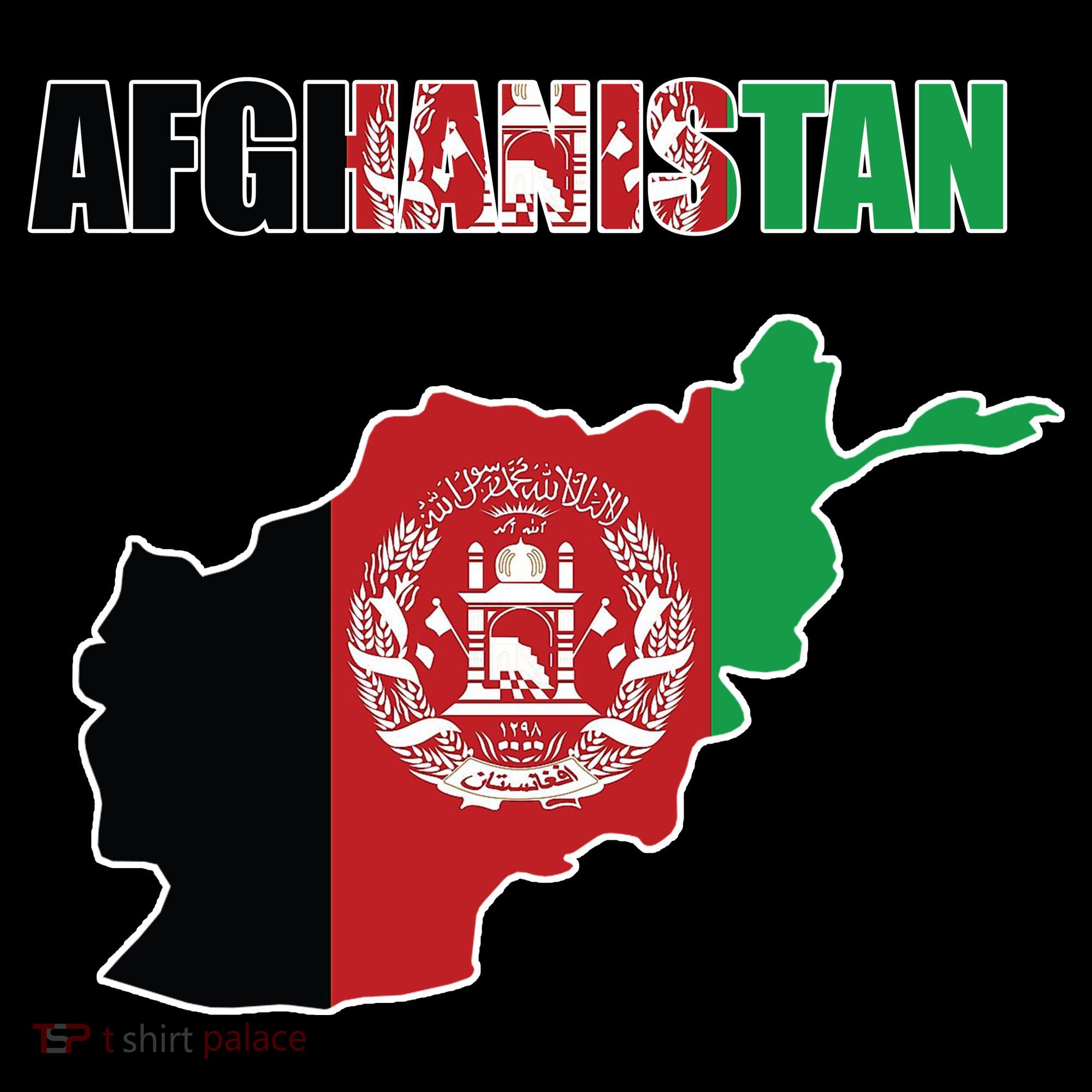 Afghanistan Map Flag Emblem Women's Long Sleeve Shirt