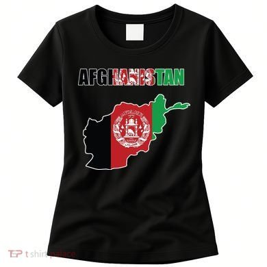 Afghanistan Map Flag Emblem Women's T-Shirt