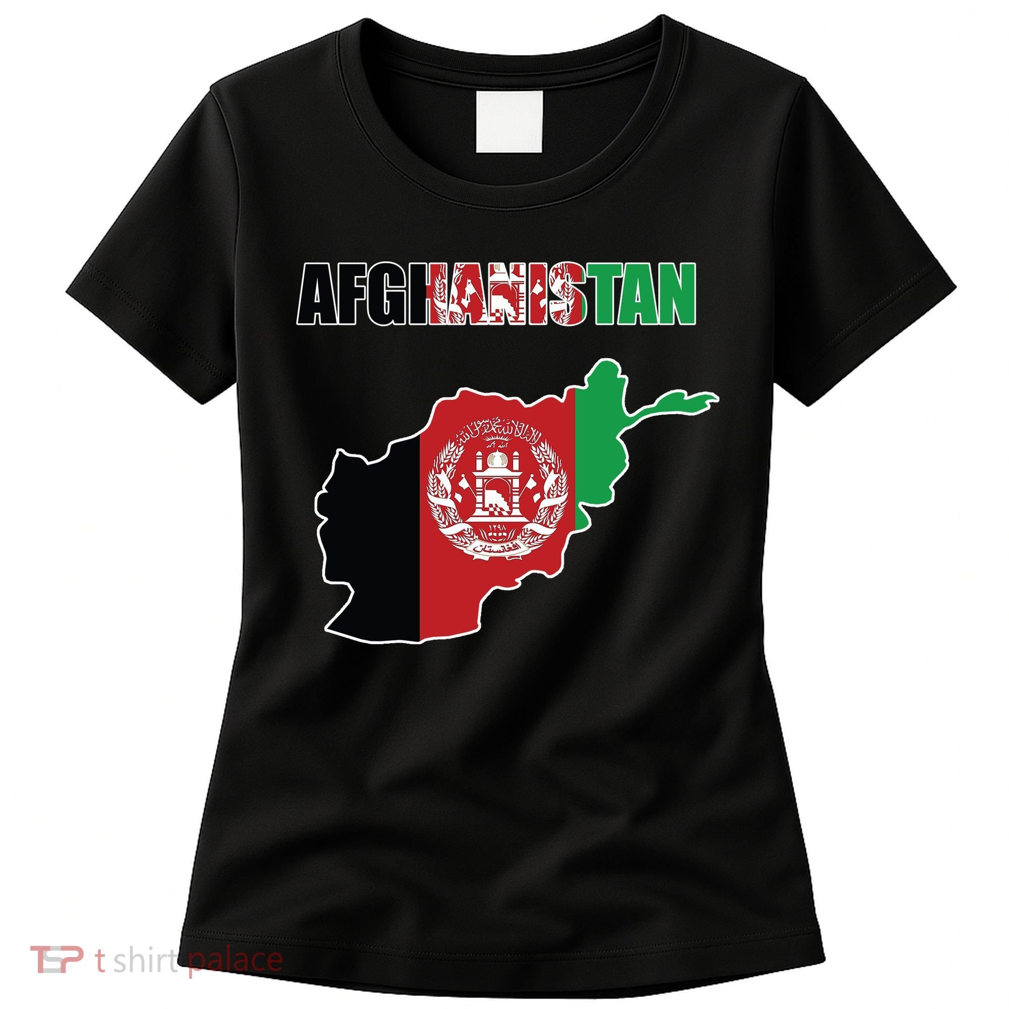 Afghanistan Map Flag Emblem Women's T-Shirt