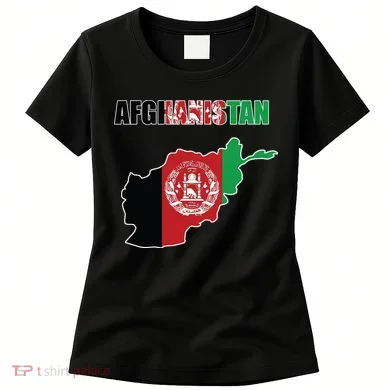 Afghanistan Map Flag Emblem Women's T-Shirt