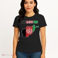 Afghanistan Map Flag Emblem Women's T-Shirt thumb 4