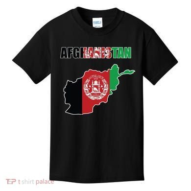 Afghanistan Map Flag Emblem Kids T-Shirt