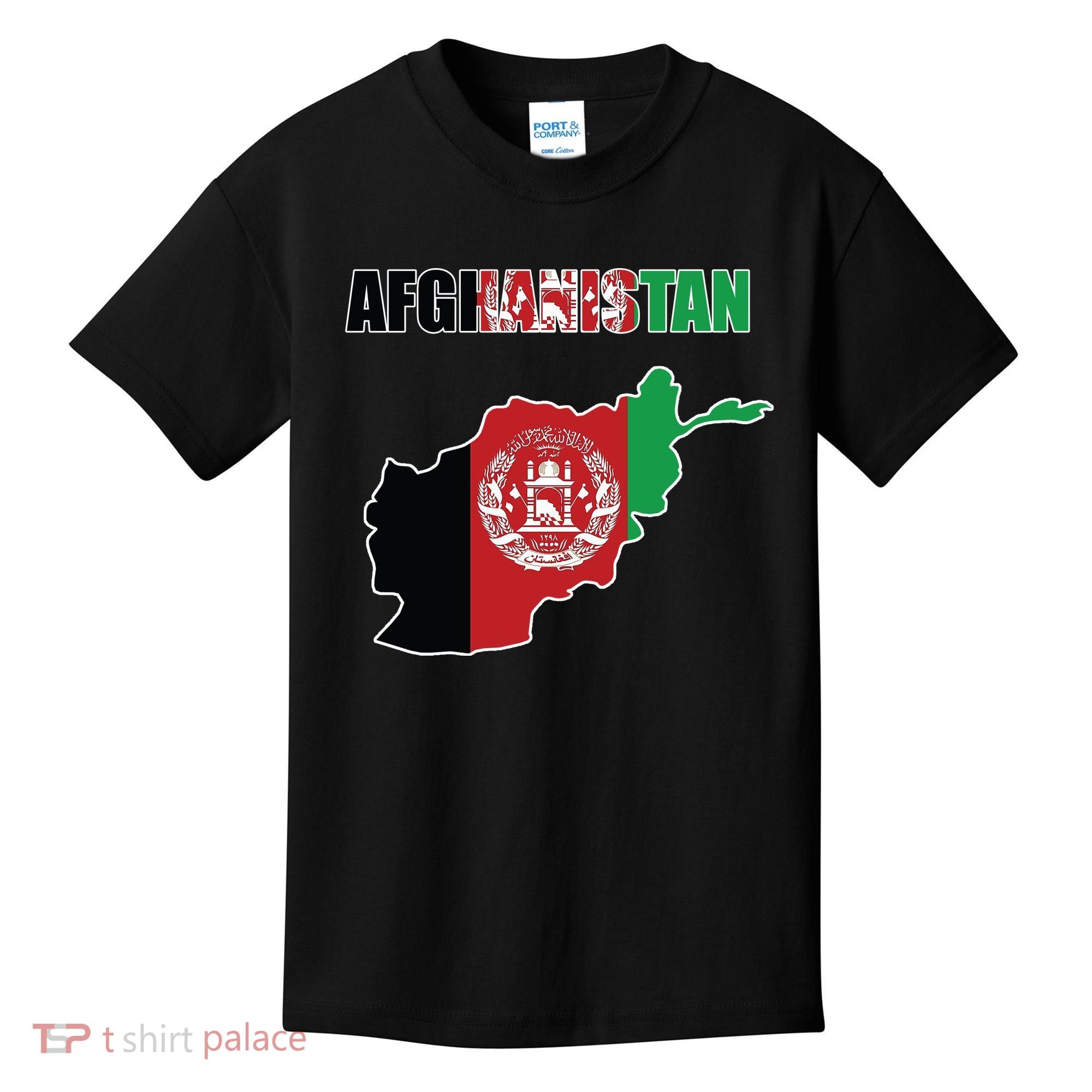 Afghanistan Map Flag Emblem Kids T-Shirt