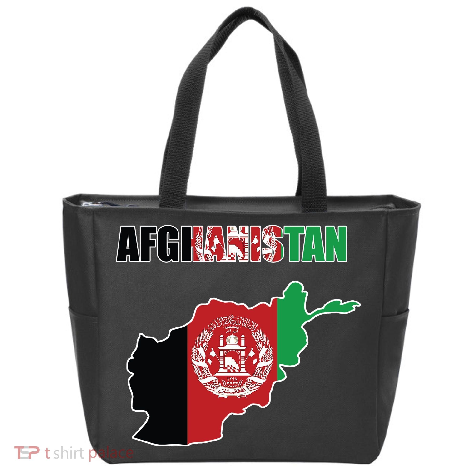 Afghanistan Map Flag Emblem Tote Bag