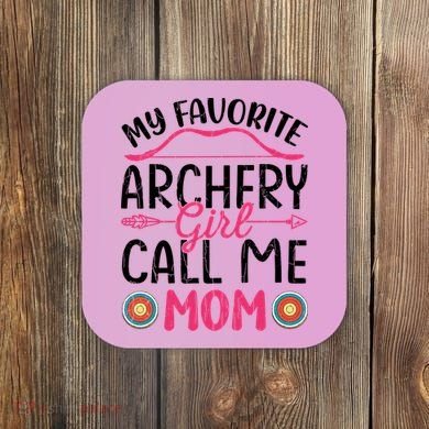 Archery Mom Funny Archer Arrow Bow Hunting Graphic Great Gift Coaster
