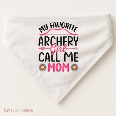 Archery Mom Funny Archer Arrow Bow Hunting Graphic Great Gift USA-Made Doggie Bandana