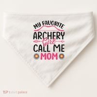 Archery Mom Funny Archer Arrow Bow Hunting Graphic Great Gift USA-Made Doggie Bandana thumb 0
