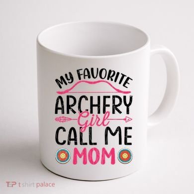 Archery Mom Funny Archer Arrow Bow Hunting Graphic Great Gift Coffee Mug back