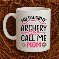 Archery Mom Funny Archer Arrow Bow Hunting Graphic Great Gift Coffee Mug thumb 2