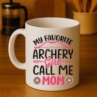 Archery Mom Funny Archer Arrow Bow Hunting Graphic Great Gift Coffee Mug thumb 4
