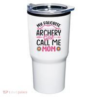 Archery Mom Funny Archer Arrow Bow Hunting Graphic Great Gift Tumbler thumb 0