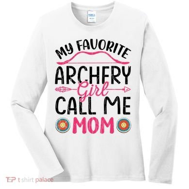Archery Mom Funny Archer Arrow Bow Hunting Graphic Great Gift Women's Long Sleeve Shirt