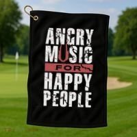 Angry Music For Happy People Golf Towel thumb 1