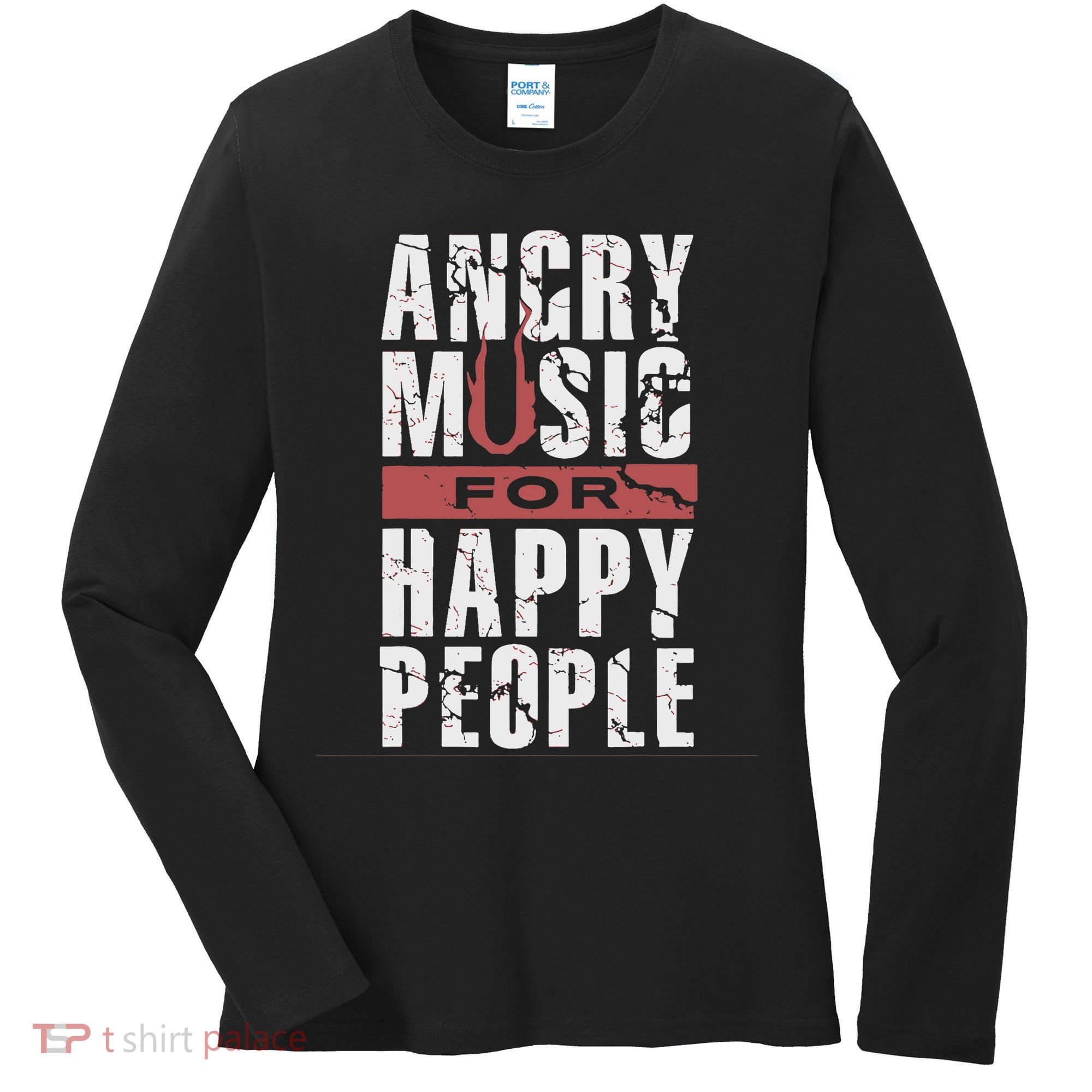 Angry Music For Happy People Women's Long Sleeve Shirt
