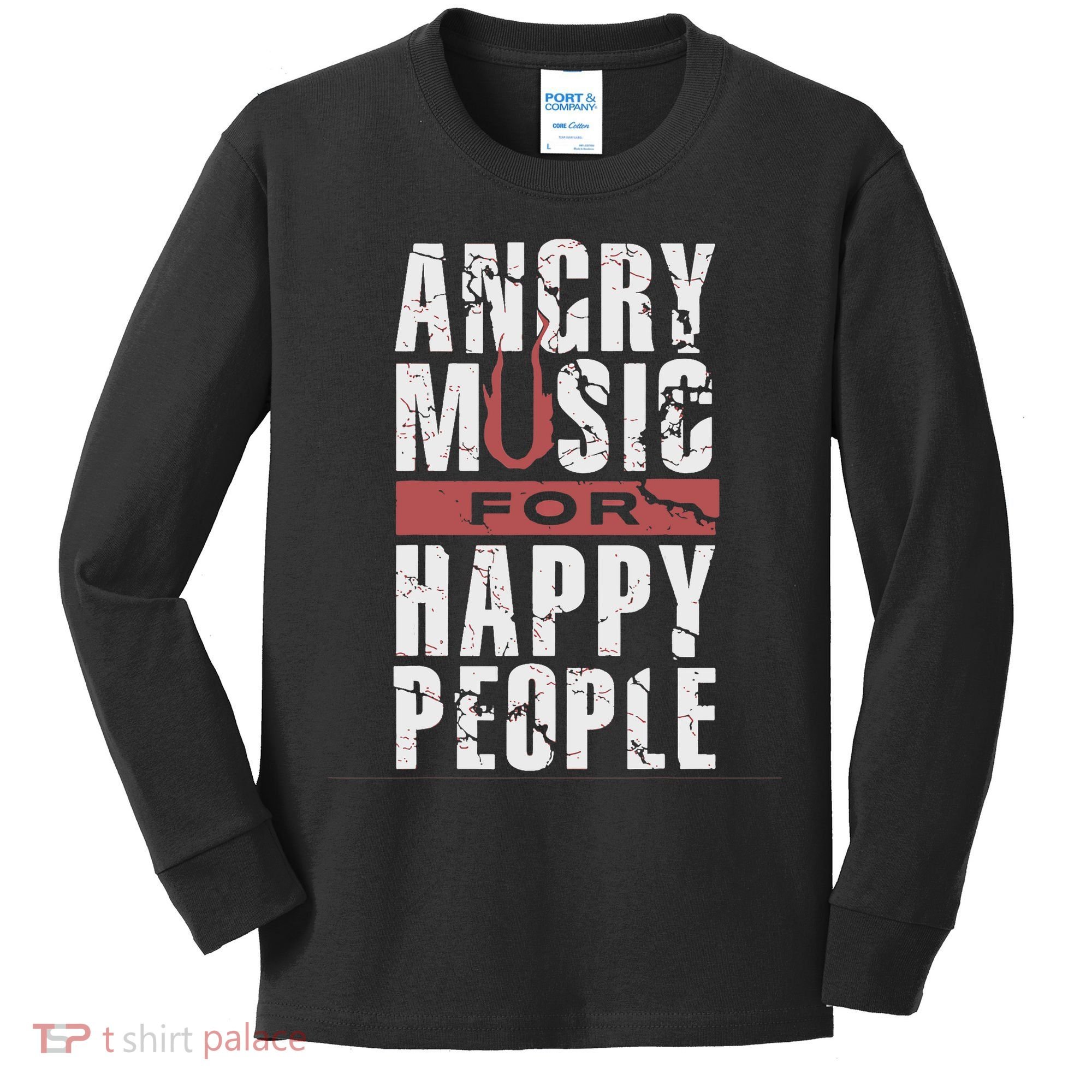 Angry Music For Happy People Kids Long Sleeve Shirt