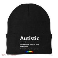 Autistic Meaning Funny Autism Awareness Month Beanie thumb 0