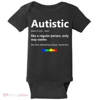 Autistic Meaning Funny Autism Awareness Month Baby Bodysuit thumb 0