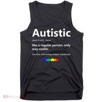 Autistic Meaning Funny Autism Awareness Month Tank Top thumb 0