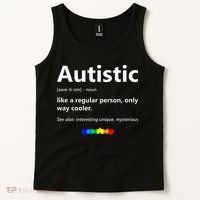 Autistic Meaning Funny Autism Awareness Month Tank Top thumb 2
