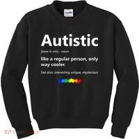 Autistic Meaning Funny Autism Awareness Month Kids Sweatshirt thumb 0