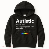 Autistic Meaning Funny Autism Awareness Month Kids Hoodie thumb 0