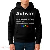 Autistic Meaning Funny Autism Awareness Month Kids Hoodie thumb 4