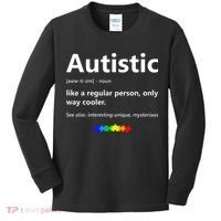Autistic Meaning Funny Autism Awareness Month Kids Long Sleeve Shirt thumb 0