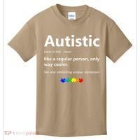 Autistic Meaning Funny Autism Awareness Month Kids T-Shirt thumb 0