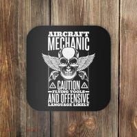 Aircraft Mechanic Flying Tools And Offensive Language, Plane Coaster thumb 0
