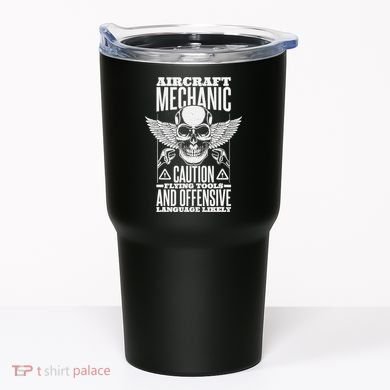 Aircraft Mechanic Flying Tools And Offensive Language, Plane Tumbler