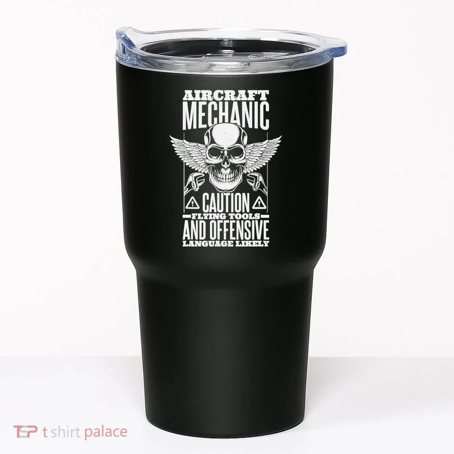 Aircraft Mechanic Flying Tools And Offensive Language, Plane Tumbler